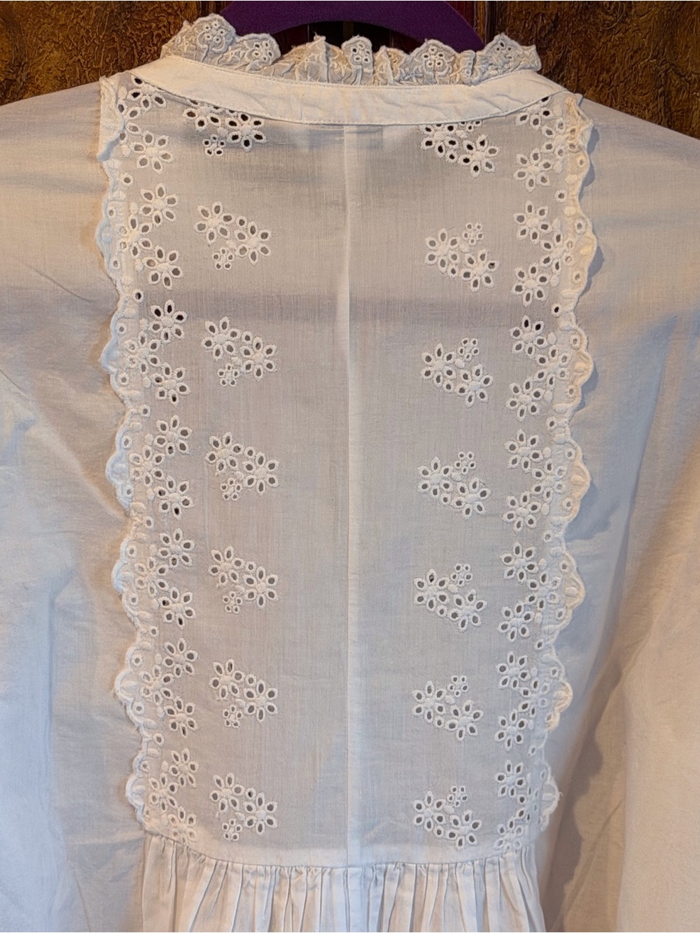 April Cornell White Eyelet Peasant Blouse - Picture 7 of 15